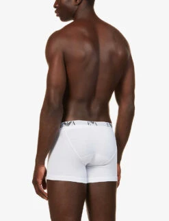 Emporio Armani Pack Of Two Logo-embellished Stretch-cotton Boxers 6 Emporio Armani Pack Of Two Logo-embellished Stretch-cotton Boxers -Outlet Daily Tops Store R03804554 BIANCOBIANCO ALT02
