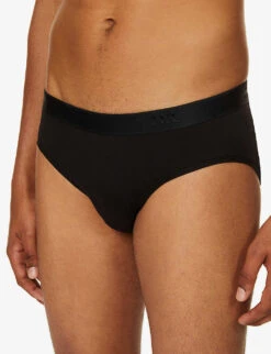 Jack Branded-waistband Stretch-cotton Briefs 7 Jack Branded-waistband Stretch-cotton Briefs -Outlet Daily Tops Store R03805082 BLACK ALT03