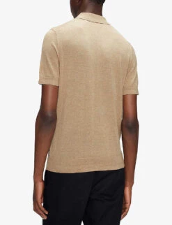 Ted Baker Haworth Flower-embroidered Knitted Wool Polo 7 Ted Baker Haworth Flower-embroidered Knitted Wool Polo -Outlet Daily Tops Store R03813056 TANWHITE ALT03