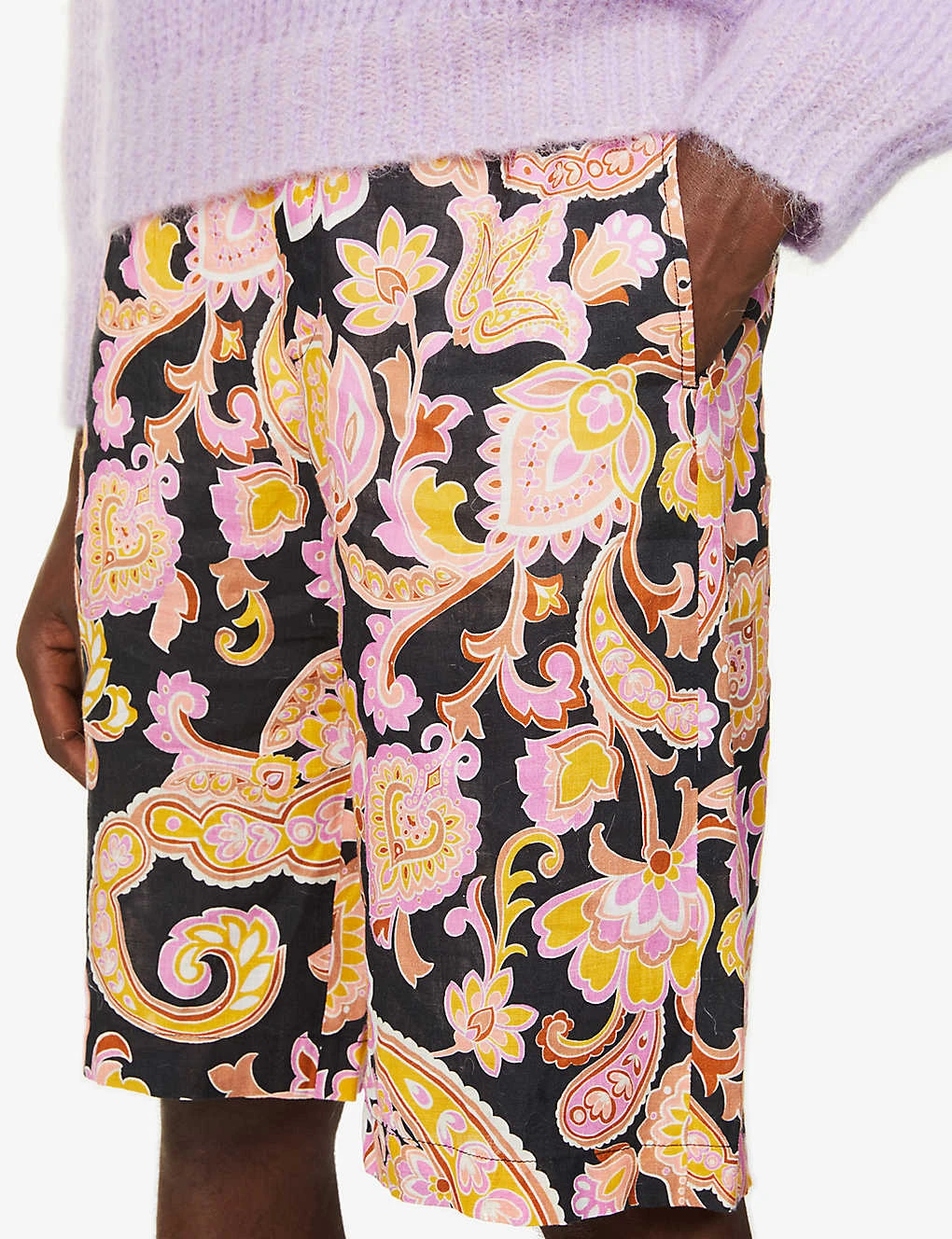 Gucci Floral-print Relaxed-fit Linen Shorts 5 Gucci Floral-print Relaxed-fit Linen Shorts - Image 5