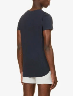 ORLEBAR BROWN OB-T Crewneck Cotton-jersey T-shirt 8 ORLEBAR BROWN OB-T Crewneck Cotton-jersey T-shirt -Outlet Daily Tops Store R03823997 NAVY ALT03