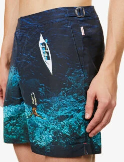 ORLEBAR BROWN Bulldog Photo Graphic-print Slim-fit Swim Shorts 10 ORLEBAR BROWN Bulldog Photo Graphic-print Slim-fit Swim Shorts -Outlet Daily Tops Store R03824001 DEEPSEA ALT04
