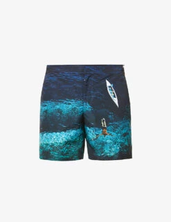 ORLEBAR BROWN Bulldog Photo Graphic-print Slim-fit Swim Shorts