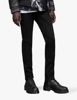 AllSaints Cigarette Tapered Stretch-denim Skinny Jeans 7 AllSaints Cigarette Tapered Stretch-denim Skinny Jeans -Outlet Daily Tops Store R03861338 JETBLACK ALT02