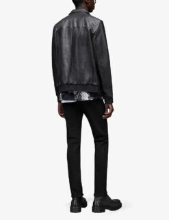 AllSaints Cigarette Tapered Stretch-denim Skinny Jeans 8 AllSaints Cigarette Tapered Stretch-denim Skinny Jeans -Outlet Daily Tops Store R03861338 JETBLACK ALT03