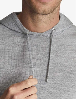 Reiss Holland Long-sleeve Merino-wool Hoody -Outlet Daily Tops Store R03874541 SOFTGREYMOULI ALT04