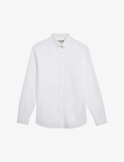 Ted Baker Paplet Long-sleeve Cotton-blend Oxford Shirt