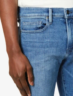 FRAME L’Homme Slim-fit Slim-leg Cotton-blend Denim Jeans -Outlet Daily Tops Store R03879692 BRADBURY ALT04