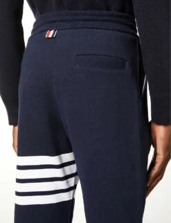 Four-bar Slim-fit Cotton Jogging Bottoms -Outlet Daily Tops Store R03883321 NAVY ALT04