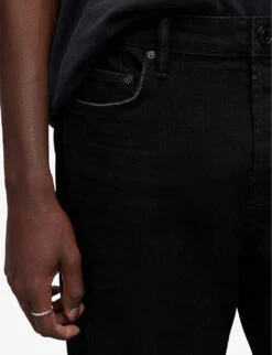 AllSaints Rex Slim-fit Jeans -Outlet Daily Tops Store R03896215 JETBLACK ALT05