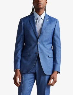 Ted Baker Islass Slim-fit Cotton Shirt 6 Ted Baker Islass Slim-fit Cotton Shirt -Outlet Daily Tops Store R03920151 PLBLUE ALT02