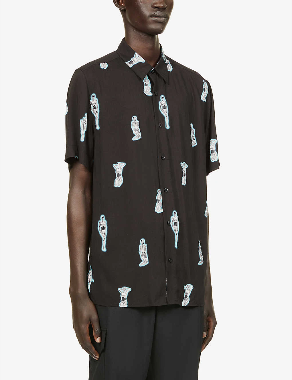 Hugo Graphic-print Short-sleeve Woven Shirt 3 Hugo Graphic-print Short-sleeve Woven Shirt - Image 3