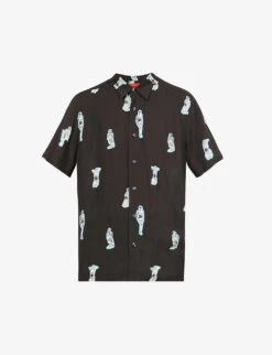 Hugo Graphic-print Short-sleeve Woven Shirt