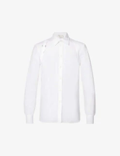 Alexander McQueen Harness Slim-fit Stretch-cotton Shirt