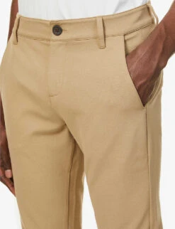 Paige Stafford Tapered-leg Slim-fit Mid-rise Stretch-woven Trousers -Outlet Daily Tops Store R03924211 GOLDENELM ALT04