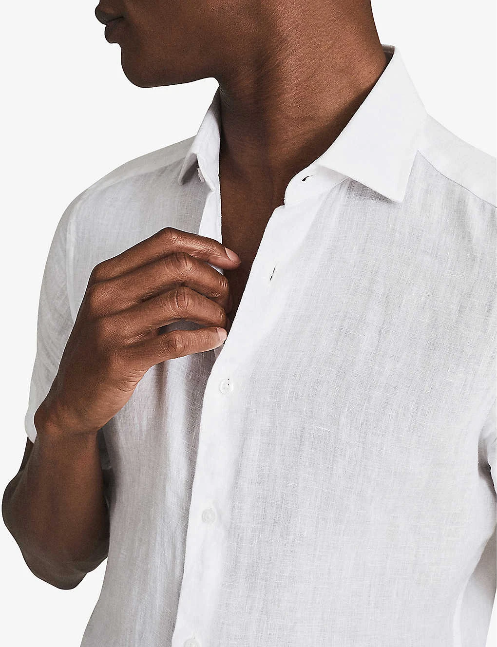 Reiss Holiday Slim-fit Linen Shirt 5 Reiss Holiday Slim-fit Linen Shirt - Image 5