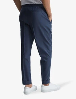Reiss Brighton Relaxed-fit Tapered-leg Stretch-woven Trousers -Outlet Daily Tops Store R03929439 STEELBLUE ALT03