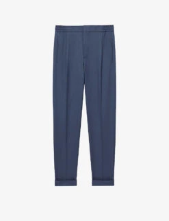 Reiss Brighton Relaxed-fit Tapered-leg Stretch-woven Trousers
