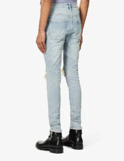 Ripped-knee Regular-fit Stretch-denim Jeans 10 Ripped-knee Regular-fit Stretch-denim Jeans -Outlet Daily Tops Store R03932747 LIGHTINDIGOBLOWOUT ALT03