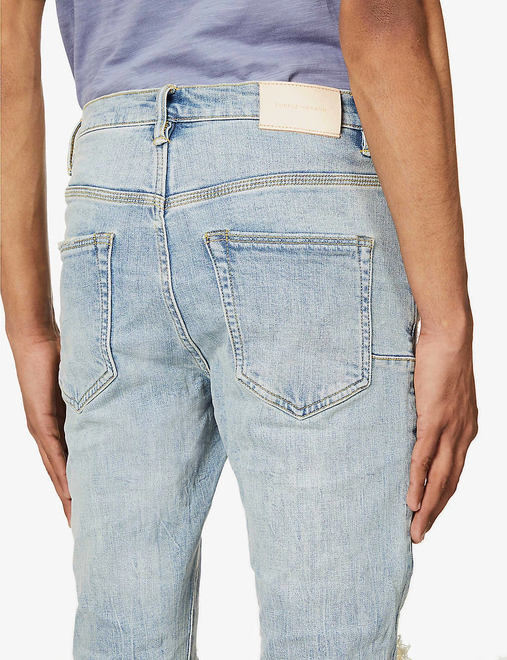 Ripped-knee Regular-fit Stretch-denim Jeans 6 Ripped-knee Regular-fit Stretch-denim Jeans - Image 6