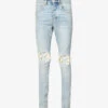 Ripped-knee Regular-fit Stretch-denim Jeans