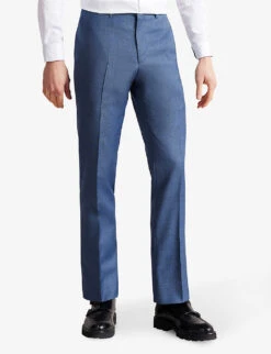 Ted Baker Camdets Slim-fit Slim Wool Trousers -Outlet Daily Tops Store R03939846 LTBLUE ALT02