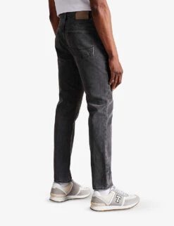 Ted Baker Sutton Brand-patch Slim-fit Cotton-blend Denim Jeans 7 Ted Baker Sutton Brand-patch Slim-fit Cotton-blend Denim Jeans -Outlet Daily Tops Store R03939848 GREY ALT03