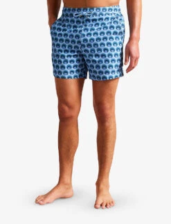 Ted Baker Totley Geometric Woven Swim Shorts -Outlet Daily Tops Store R03949793 LTBLUE ALT02