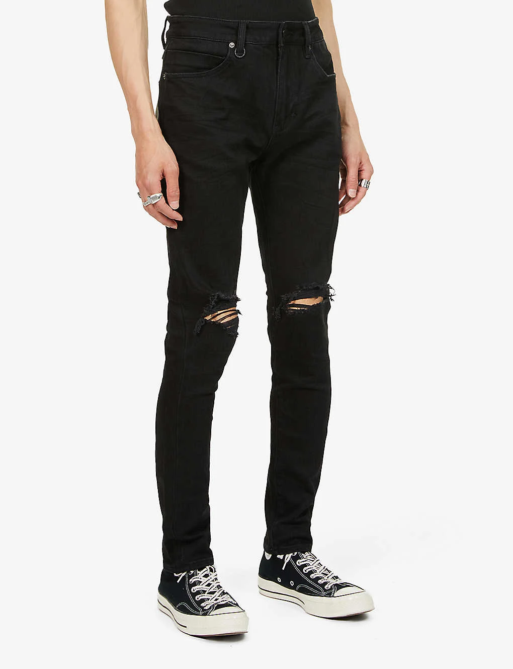 NEUW Rebel Distressed-panel Skinny Stretch-denim Jeans 3 NEUW Rebel Distressed-panel Skinny Stretch-denim Jeans - Image 3