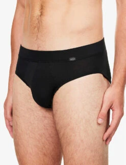 HANRO Logo Stretch-jersey Briefs -Outlet Daily Tops Store R03953442 DEEPBLACK ALT03