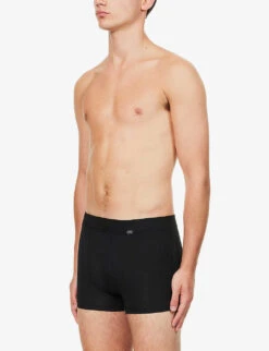 HANRO Logo Stretch-jersey Trunks -Outlet Daily Tops Store R03953443 DEEPBLACK ALT02