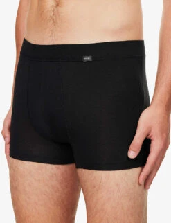 HANRO Logo Stretch-jersey Trunks -Outlet Daily Tops Store R03953443 DEEPBLACK ALT04