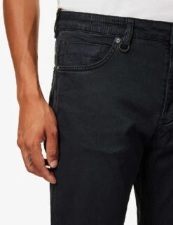 NEUW Lou Straight-leg Mid-rise Stretch-denim Jeans -Outlet Daily Tops Store R03954827 BLACK ALT04