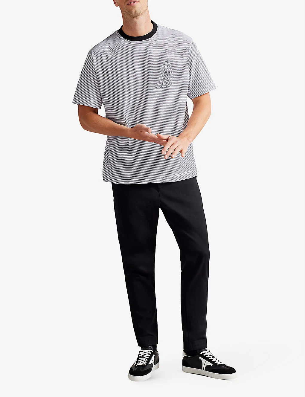 Ted Baker Aegean Striped Cotton T-shirt 2 Ted Baker Aegean Striped Cotton T-shirt - Image 2