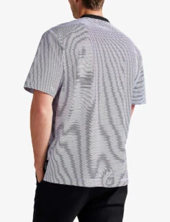 Ted Baker Aegean Striped Cotton T-shirt 7 Ted Baker Aegean Striped Cotton T-shirt -Outlet Daily Tops Store R03971467 WHITE ALT03