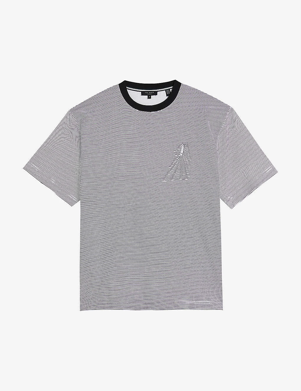 Ted Baker Aegean Striped Cotton T-shirt 1 Ted Baker Aegean Striped Cotton T-shirt