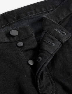 Emporio Armani Straight-leg Regular-fit Stretch-denim Jeans -Outlet Daily Tops Store R03981624 DENIMNERO ALT06