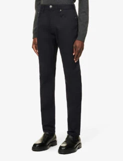 Emporio Armani J06 Gab Straight-leg Mid-rise Stretch-denim Jeans 7 Emporio Armani J06 Gab Straight-leg Mid-rise Stretch-denim Jeans -Outlet Daily Tops Store R03981647 BLUNAVY ALT02