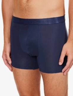 Mid-rise Stretch-cotton Boxer Trunks -Outlet Daily Tops Store R03984240 NAVY ALT03