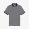 Ted Baker Affric Geometric-pattern Knit-cotton Polo Shirt