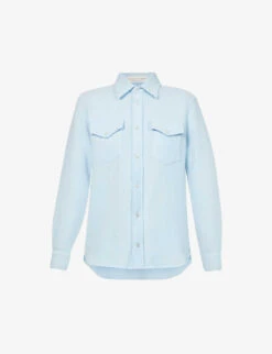 Unisex Moonstone Relaxed-fit Cashmere Shirt