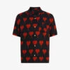 AllSaints Breakup Heart-print Relaxed-fit Woven Shirt