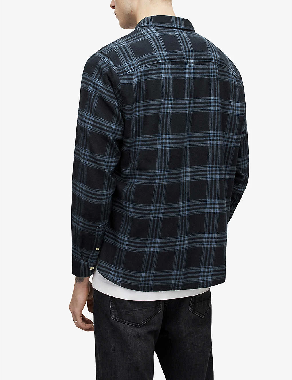 AllSaints Voltana Logo-embroidered Checked Cotton Shirt 4 AllSaints Voltana Logo-embroidered Checked Cotton Shirt - Image 4
