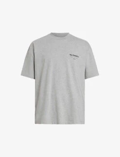 AllSaints Underground Logo-print Crewneck Organic-cotton T-shirt