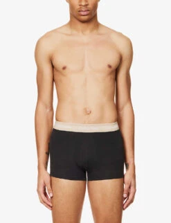 Calvin Klein Branded-waistband Pack Of 3 Stretch-cotton Trunks -Outlet Daily Tops Store R04008681 MULTI ALT02