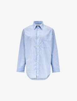 AllSaints Veneto Pinstripe Oversize-fit Cotton Shirt