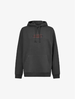 AllSaints Veil Logo Washed Organic Cotton-jersey Hoody