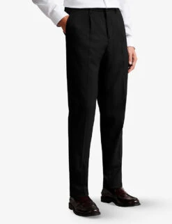 Ted Baker Skyets Slim-fit Straight-leg Wool Trousers 6 Ted Baker Skyets Slim-fit Straight-leg Wool Trousers -Outlet Daily Tops Store R04062903 BLACK ALT02