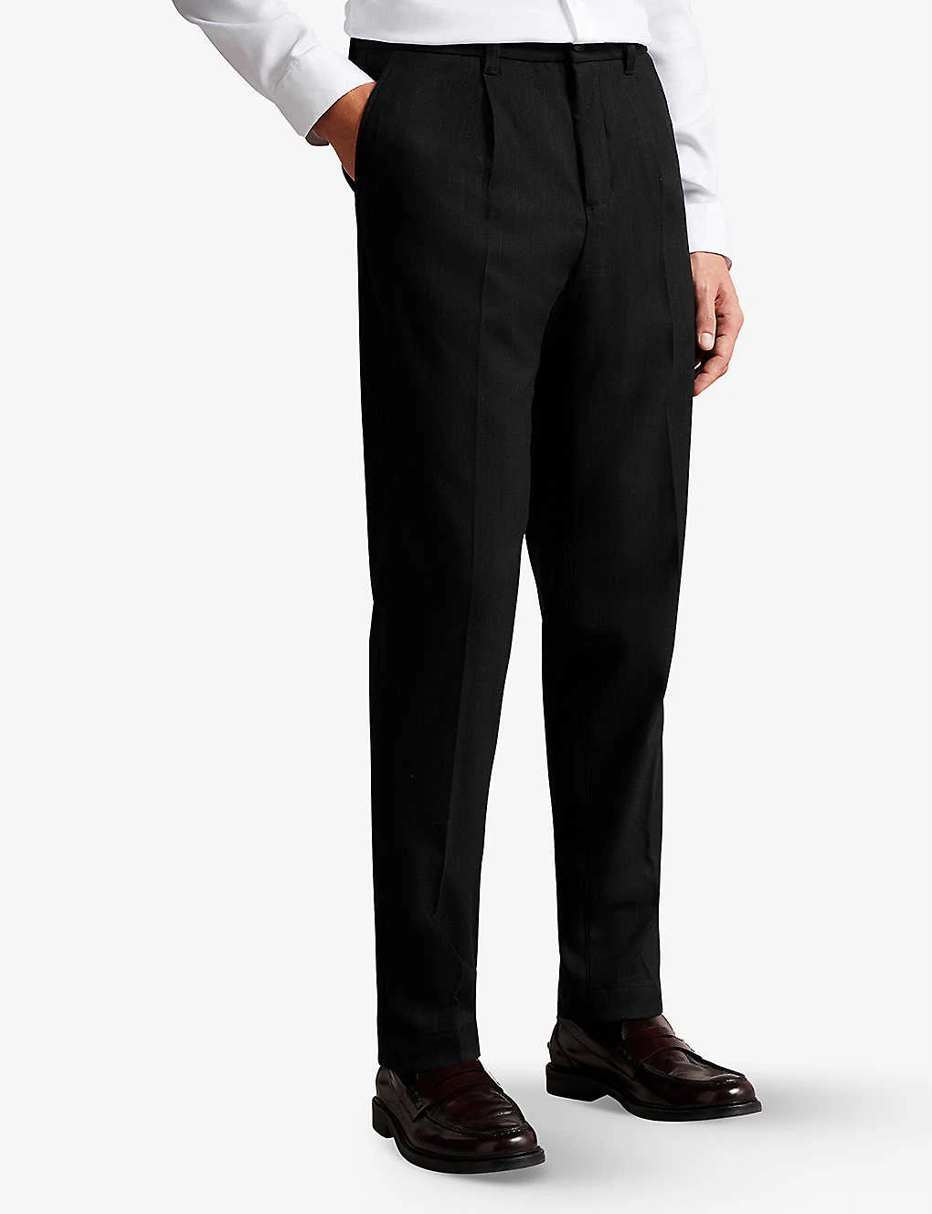 Ted Baker Skyets Slim-fit Straight-leg Wool Trousers 3 Ted Baker Skyets Slim-fit Straight-leg Wool Trousers - Image 3