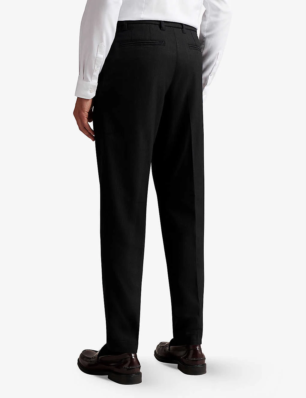 Ted Baker Skyets Slim-fit Straight-leg Wool Trousers 4 Ted Baker Skyets Slim-fit Straight-leg Wool Trousers - Image 4